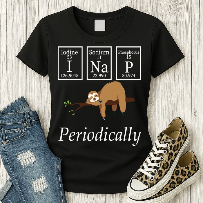 I Nap Periodically Lazy Sloths Lovers Womens T-Shirt