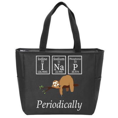 I Nap Periodically Lazy Sloths Lovers Zip Tote Bag