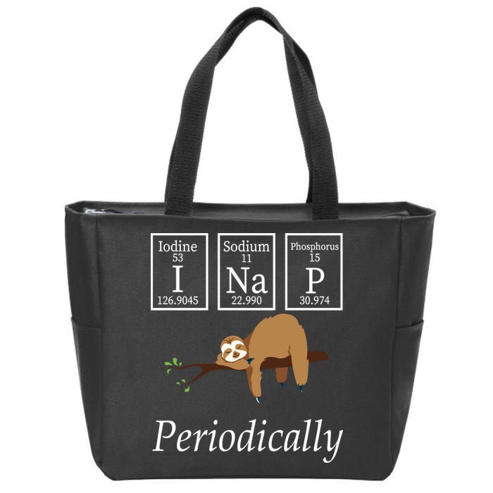 I Nap Periodically Lazy Sloths Lovers Zip Tote Bag