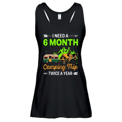 I Need A 6 Month Camping Trip Twice A Year Ladies Essential Flowy Tank