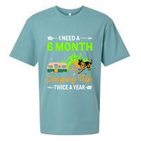 I Need A 6 Month Camping Trip Twice A Year Sueded Cloud Jersey T-Shirt