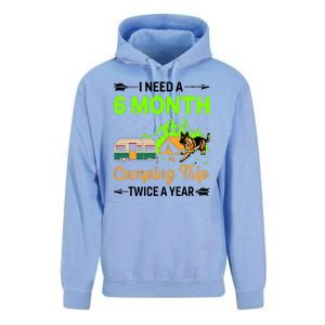 I Need A 6 Month Camping Trip Twice A Year Unisex Surf Hoodie