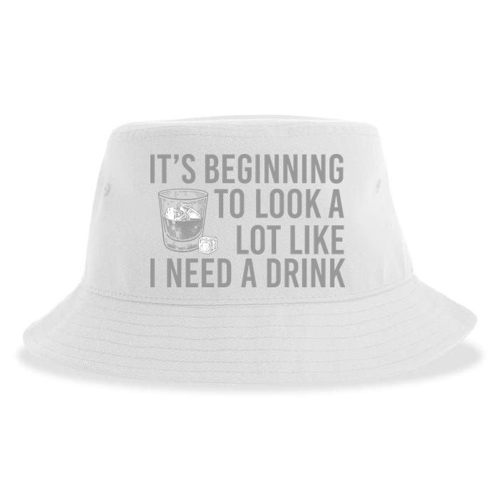 I Need A Drink Sustainable Bucket Hat