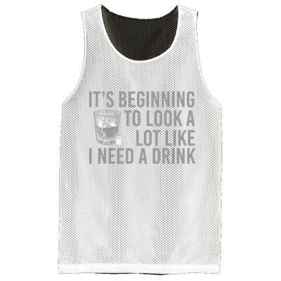 I Need A Drink Mesh Reversible Basketball Jersey Tank
