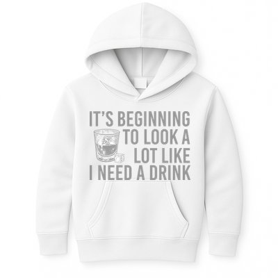 I Need A Drink Kids Hoodie