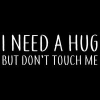I Need a Hug But Don't Touch Me 7-Panel Snapback Hat