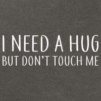 I Need a Hug But Don't Touch Me Cotton Canvas Backpack