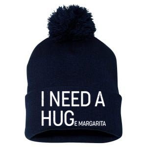 I Need A HUG E Margarita Pom Pom 12in Knit Beanie