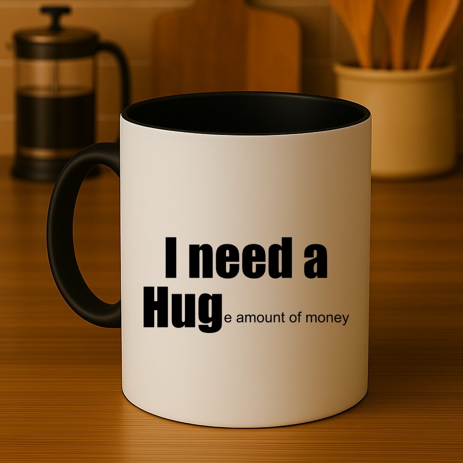 I Need A Hug (Huge amount of Money) Mug