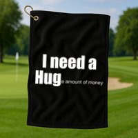 I Need A Hug (Huge amount of Money) Golf Towel