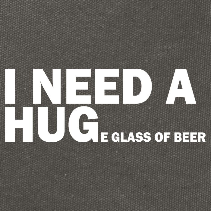 I Need A Hug Huge Glass Of Beer Cotton Canvas Backpack