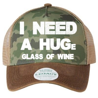 I Need a HUGe Glass of Wine Legacy Tie Dye Trucker Hat