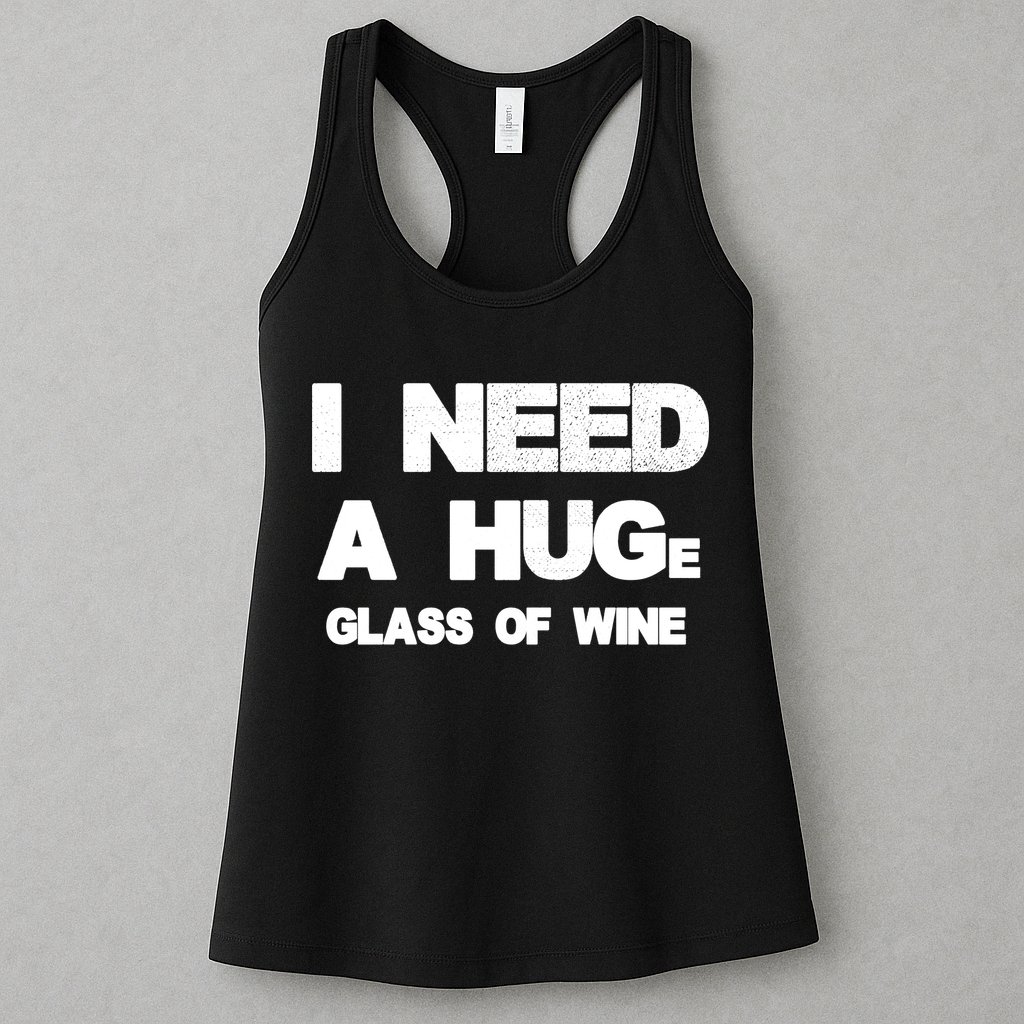I Need a HUGe Glass of Wine Womens Tank Top