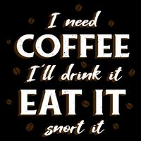 I Need Coffee Drink Eat Snort Kids Hoodie