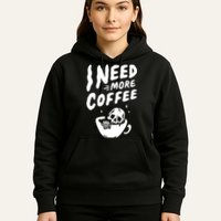 I Need More Coffee Funny Skeleton Hoodie