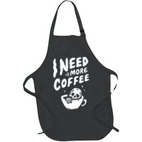 I Need More Coffee Funny Skeleton Apron