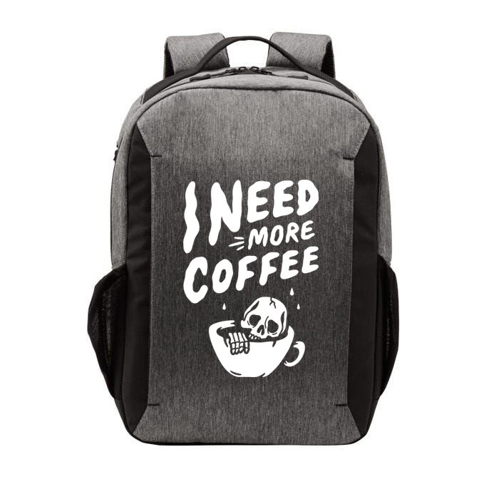I Need More Coffee Funny Skeleton Vector Backpack