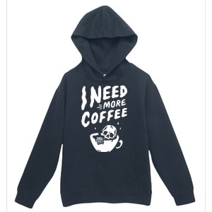 I Need More Coffee Funny Skeleton Urban Pullover Hoodie