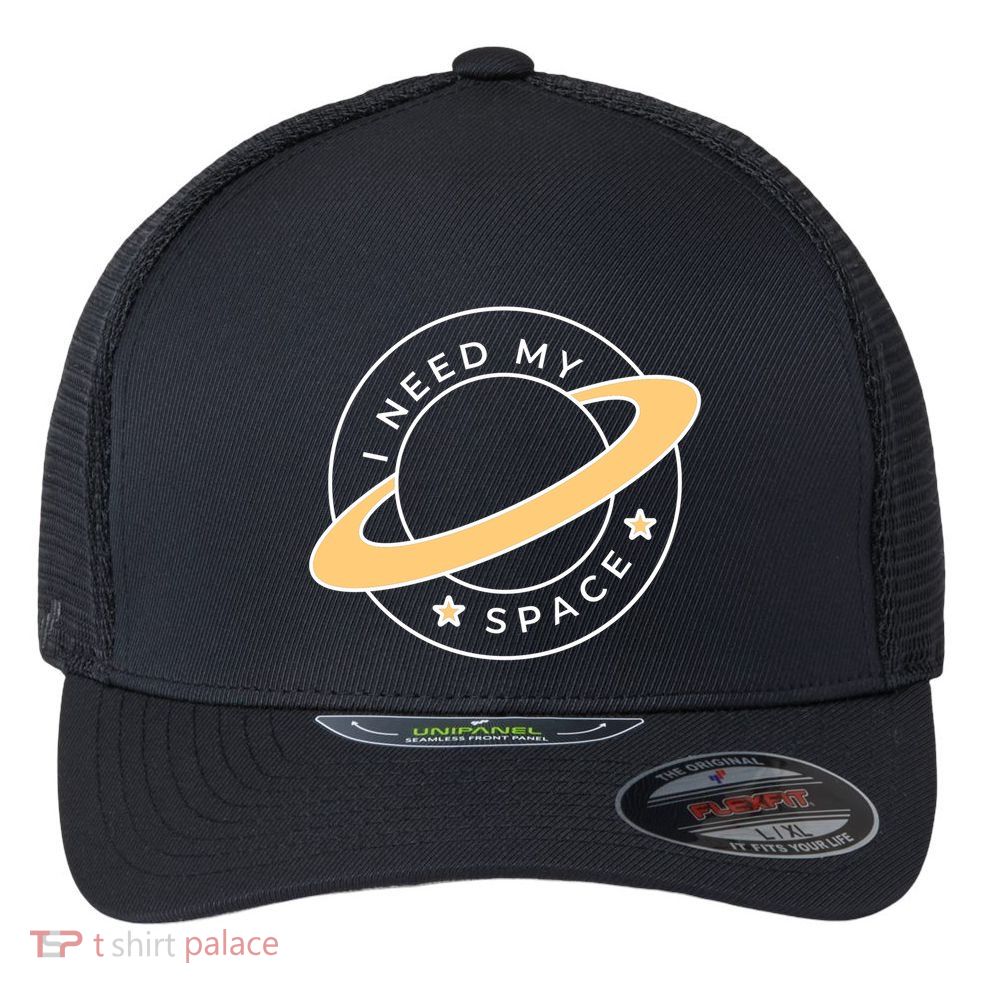 I Need My Space Planet Flexfit Unipanel Trucker Cap
