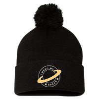 I Need My Space Planet Pom Pom 12in Knit Beanie