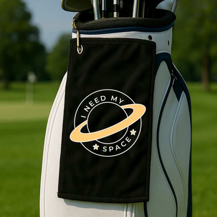 I Need My Space Planet Golf Towel