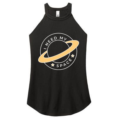I Need My Space Planet Women's Perfect Tri Rocker Tank