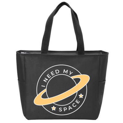 I Need My Space Planet Zip Tote Bag