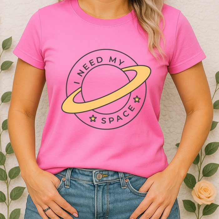 I Need My Space Planet Womens T-Shirt