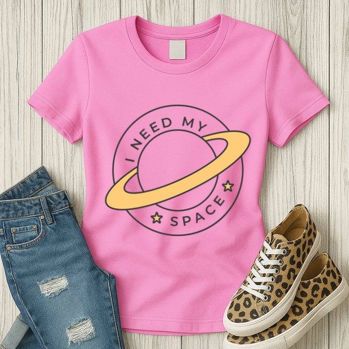 I Need My Space Planet Womens T-Shirt