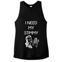 I Need My Stimmy Funny Stimulus Check Ladies PosiCharge Tri-Blend Wicking Tank