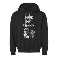 I Need My Stimmy Funny Stimulus Check Garment-Dyed Fleece Hoodie