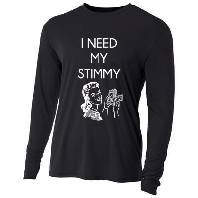 I Need My Stimmy Funny Stimulus Check Cooling Performance Long Sleeve Crew
