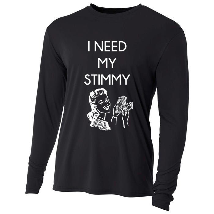 I Need My Stimmy Funny Stimulus Check Cooling Performance Long Sleeve Crew
