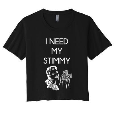 I Need My Stimmy Funny Stimulus Check Crop Top