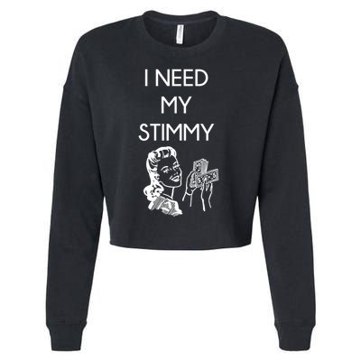 I Need My Stimmy Funny Stimulus Check Cropped Pullover Crew