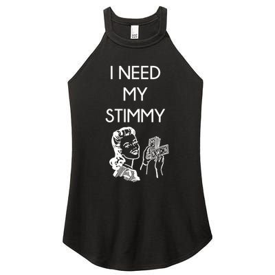 I Need My Stimmy Funny Stimulus Check Women's Perfect Tri Rocker Tank