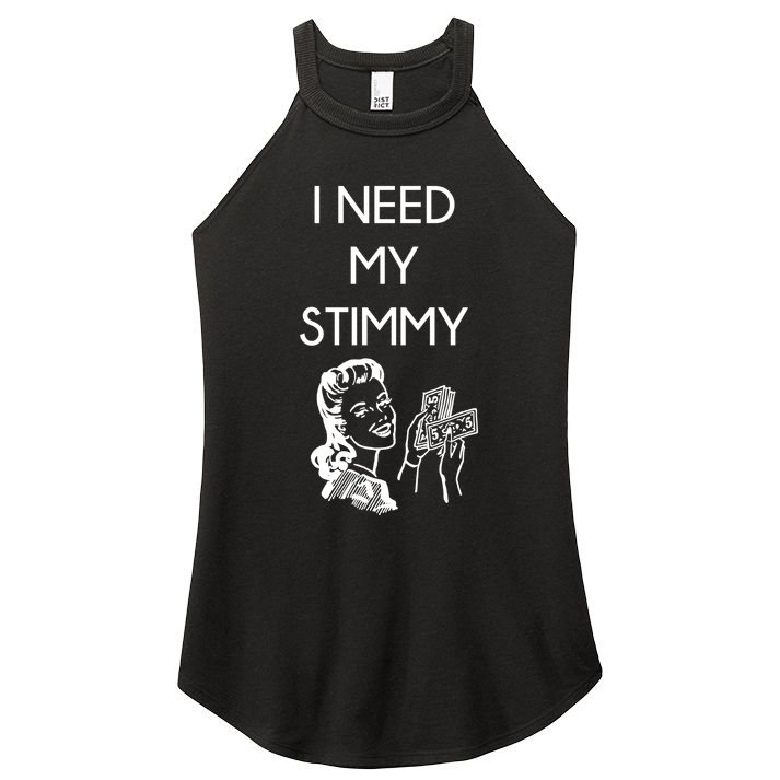 I Need My Stimmy Funny Stimulus Check Women's Perfect Tri Rocker Tank