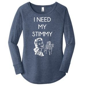 I Need My Stimmy Funny Stimulus Check Women's Perfect Tri Tunic Long Sleeve Shirt