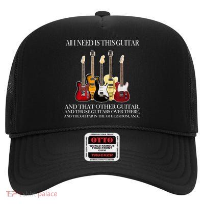 I Need My Ukulele Guitars High Crown Mesh Back Trucker Hat