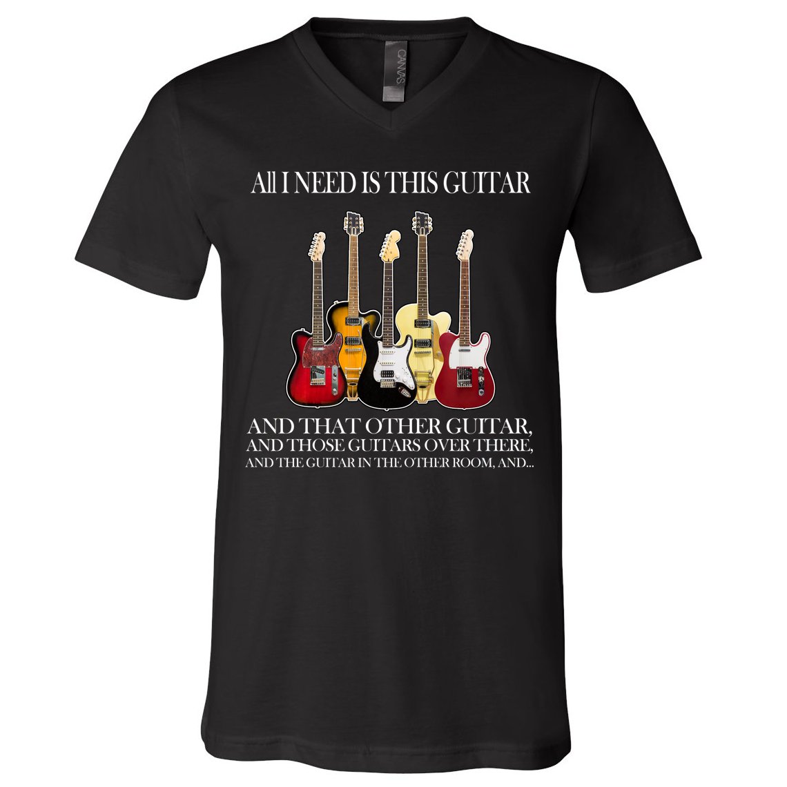 I Need My Ukulele Guitars V-Neck T-Shirt