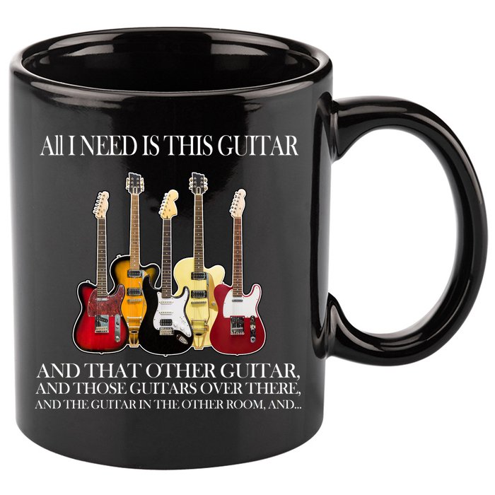 I Need My Ukulele Guitars 11oz C Handle Ceramic Mug