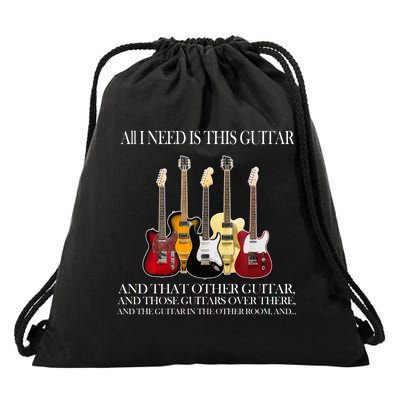 I Need My Ukulele Guitars Drawstring Bag