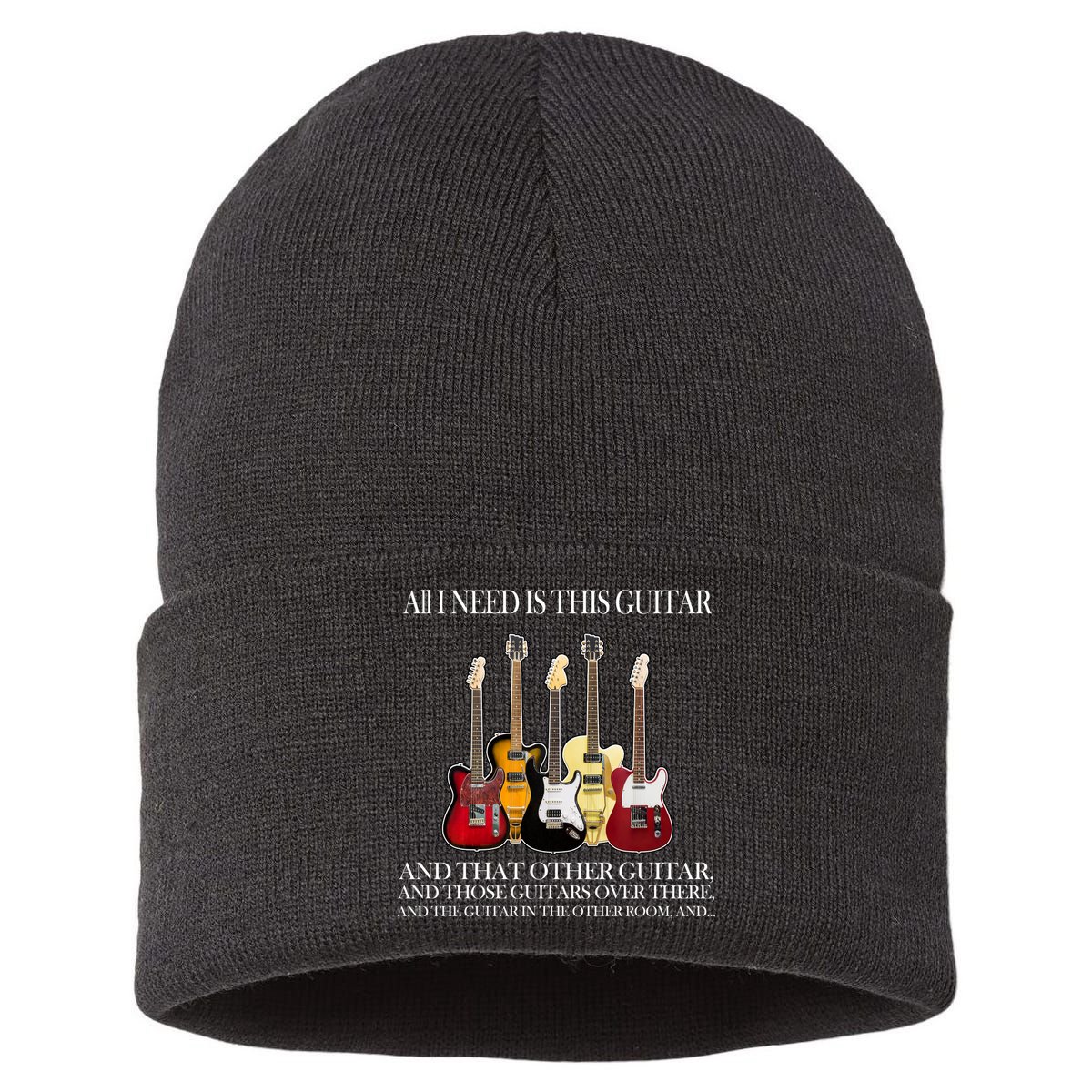 I Need My Ukulele Guitars Sustainable Knit Beanie