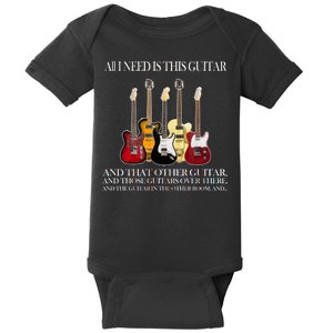 I Need My Ukulele Guitars Baby Bodysuit