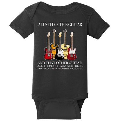 I Need My Ukulele Guitars Baby Bodysuit