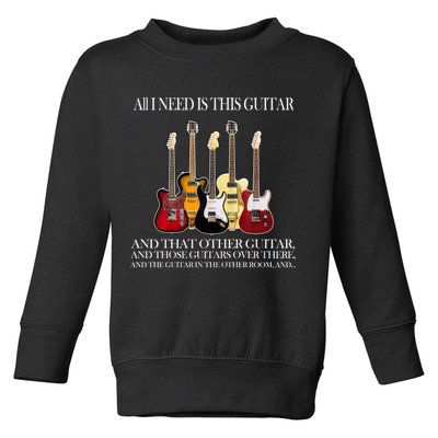 I Need My Ukulele Guitars Toddler Sweatshirt