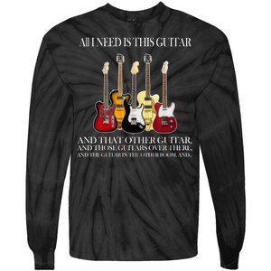 I Need My Ukulele Guitars Tie-Dye Long Sleeve Shirt