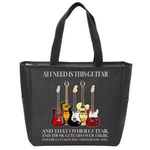 I Need My Ukulele Guitars Zip Tote Bag