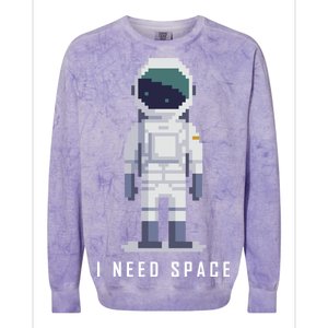 I Need Space Colorblast Crewneck Sweatshirt