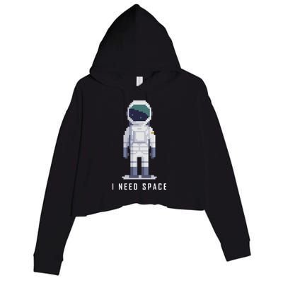 I Need Space Crop Fleece Hoodie